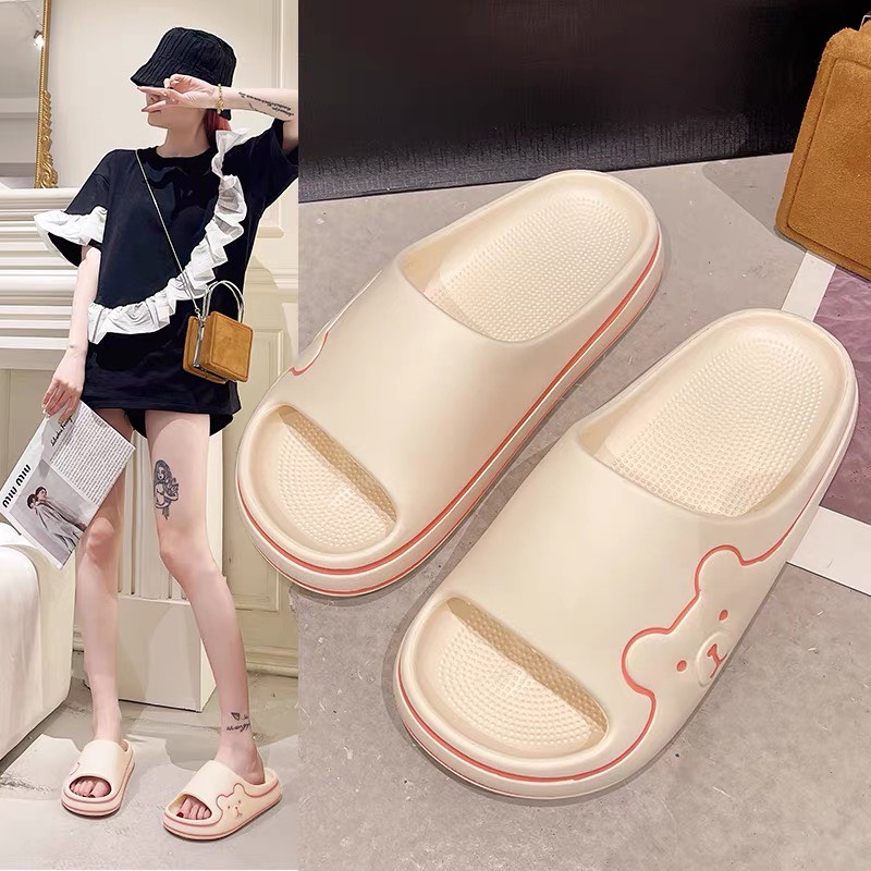 Dép bánh mì, dép họa tiết Gấu Hoạt Hình Thời Trang Cho Nam Nữ