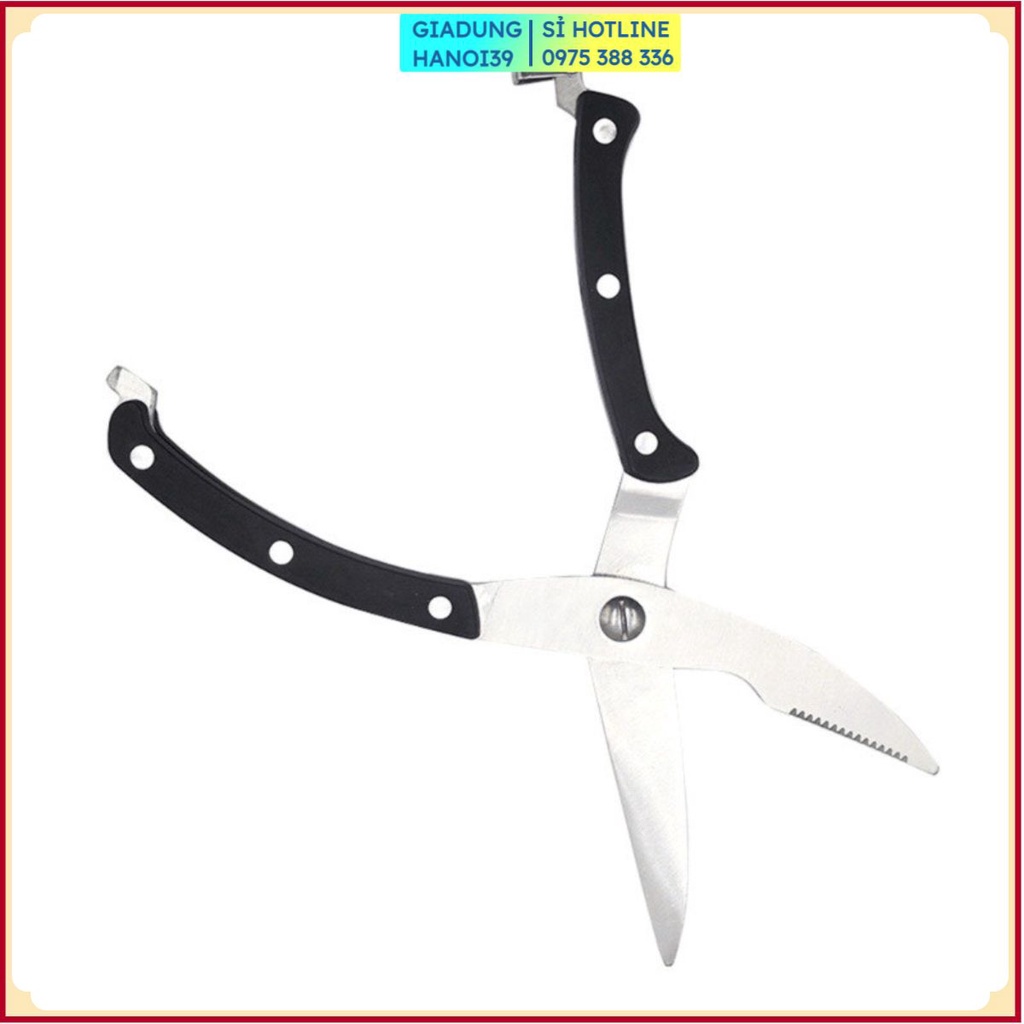 Kéo cắt tỉa cây cảnh bản dầy SEKI siêu sắc, dễ sử dụng và làm việc - Kéo làm bếp cán gỗ SEKI Japan-9282 chính hãng,