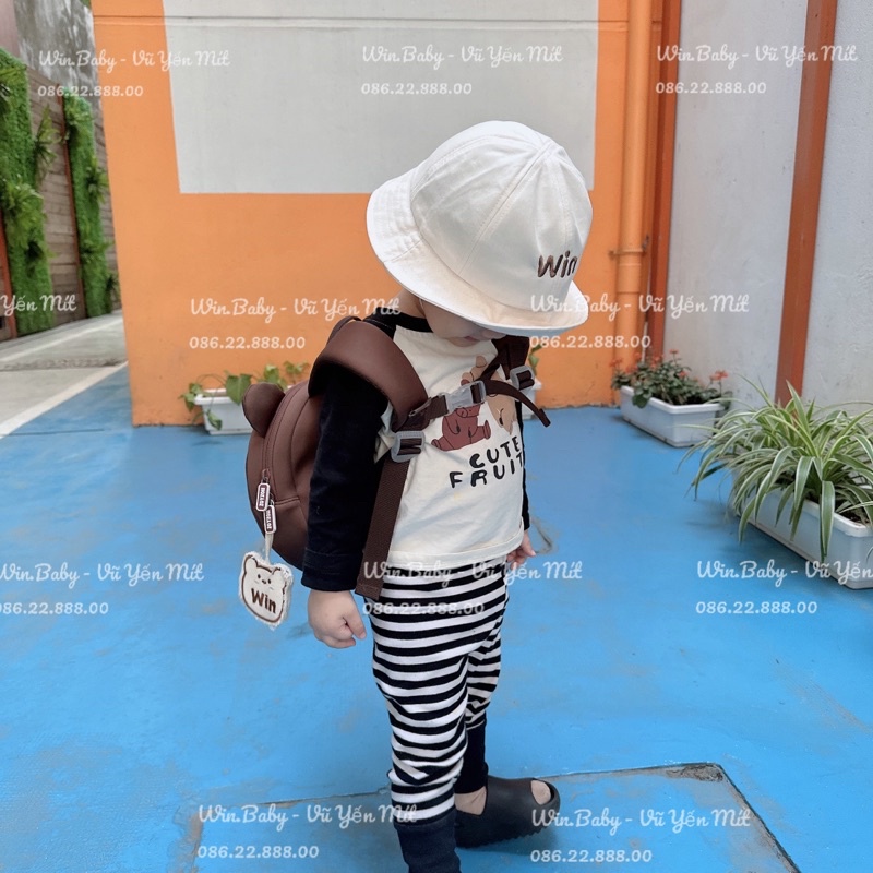 Mũ bucket tai bèo THÊU Tên độc quyền cho bé và mẹ