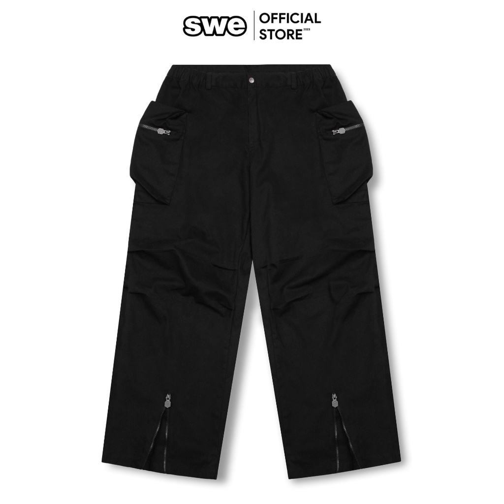 Quần Cargo Pants Unisex SWE FLARED CARGO PANTS - Đen