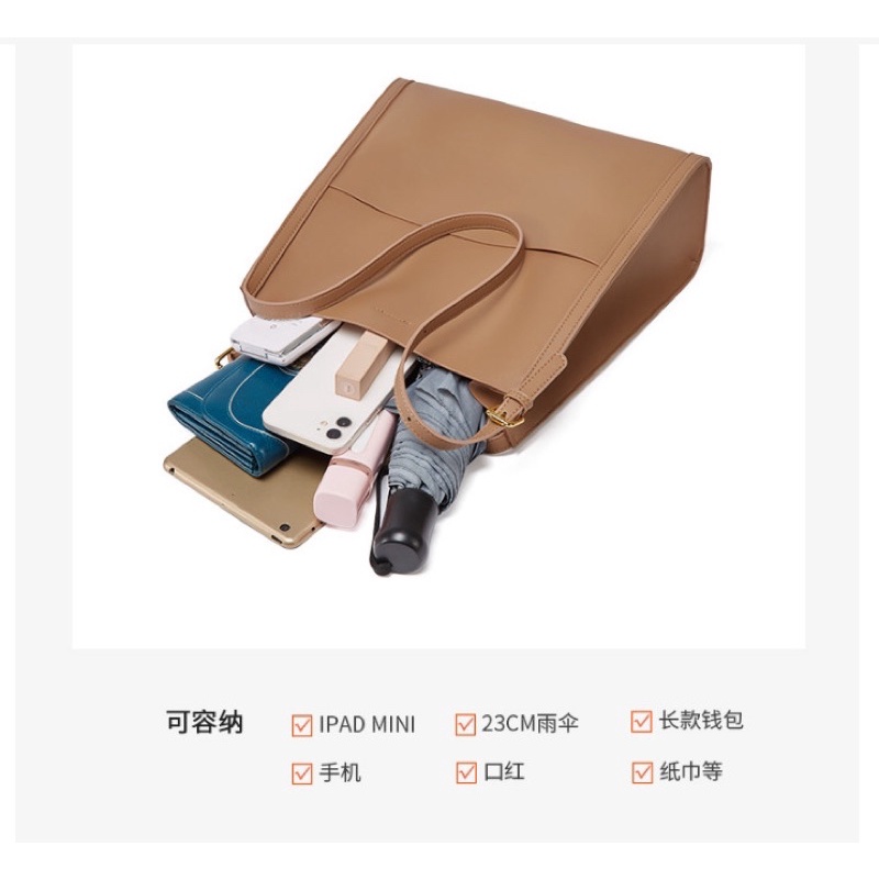 Túi NALANDU mới 2023 Túi ToTe da bê thật, túi nữ đeo vai, túi đi làm, túi nữ thời trang