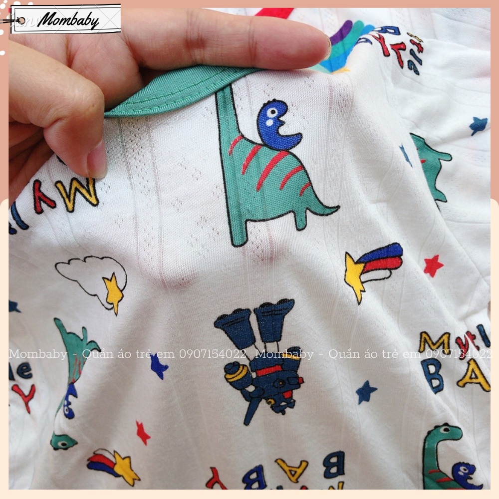 Bộ Lửng Tay Thun Thoáng Khí Hoạ Tiết Dễ Thương Cho Bé