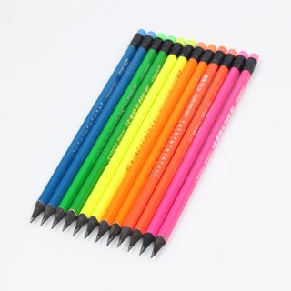 12 bút chì gỗ đen thân màu 2B