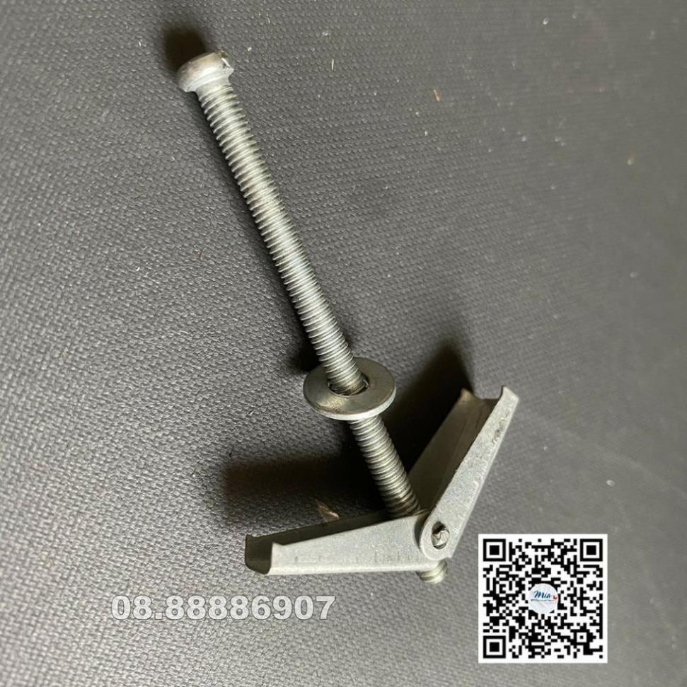 Combo 10 Tắc kê sắt, nở sắt cánh bật lò xo kích thước dài 6cm, chất liệu bằng thép, nhập khẩu bởi shop rèm cửa Mia.