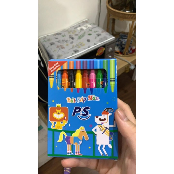 Combo 5 hộp sáp tô màu, mỗi hộp 8 cây