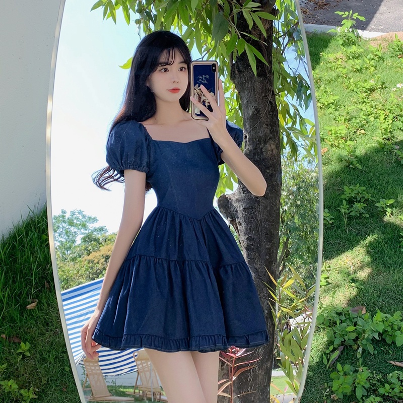 Happy-store ❤️ Mùa xuân hè 2023 phong cách đại học phong cách cổ xưa mặn ngọt quấn ngực khoe eo thon khí chất