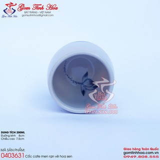 Cốc sứ không quai men rạn cổ