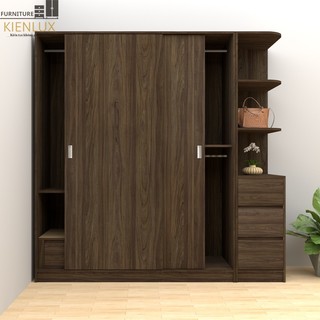 Tủ quần áo gỗ cửa lùa 2 cánh takl-023