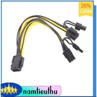 Cáp chia nguồn VGA 6pin ra 2x8Pin (6+2) cấp nguồn cho card VGA