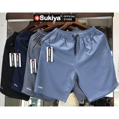 Quần Short Thể Thao Nam SUKIYA, Chất Liệu Cao Cấp, Chống Nhăn, Co Giãn Tốt, Lưng Chun Thoải Mái QS04