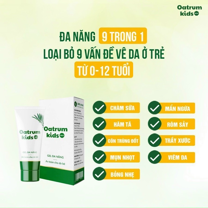 gel bôi đa năng oatrum kids 20gr