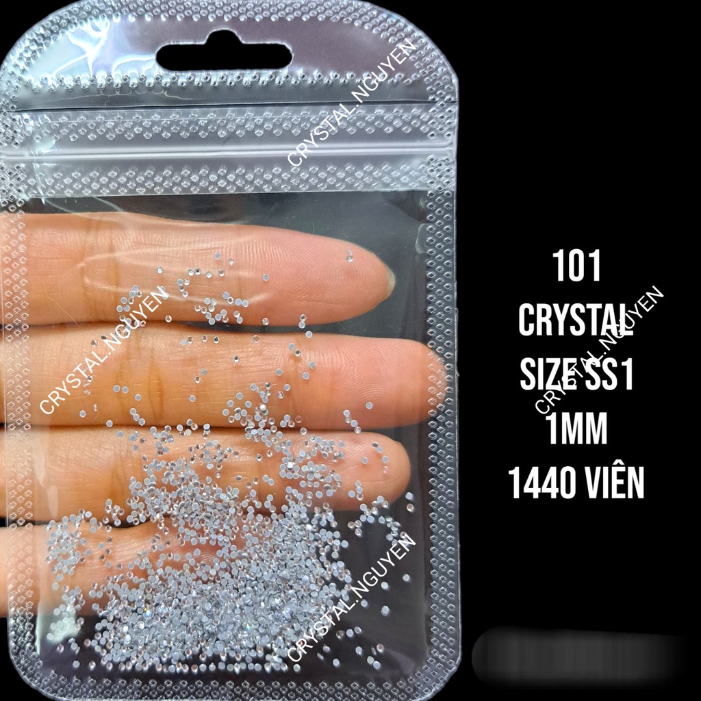 ĐÁ NAILS SIZE SIEU NHỎ SS1 = 1MM - ĐÁ ĐÍNH TRANG TRÍ VIỀN MÓNG RẤT NHỎ