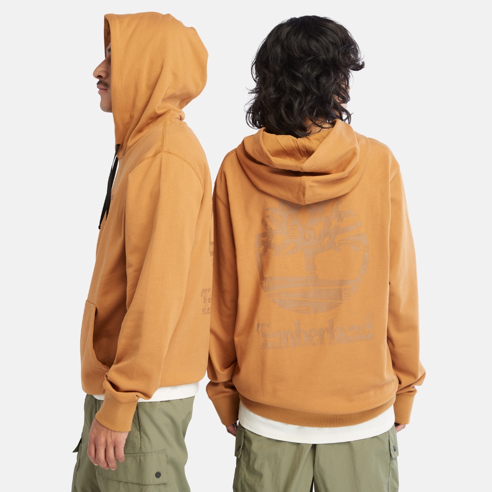 [SALE] Timberland Áo Hoodie Unisex  Monogram Logo Hoodie Wheat Boot TB0A6QFH