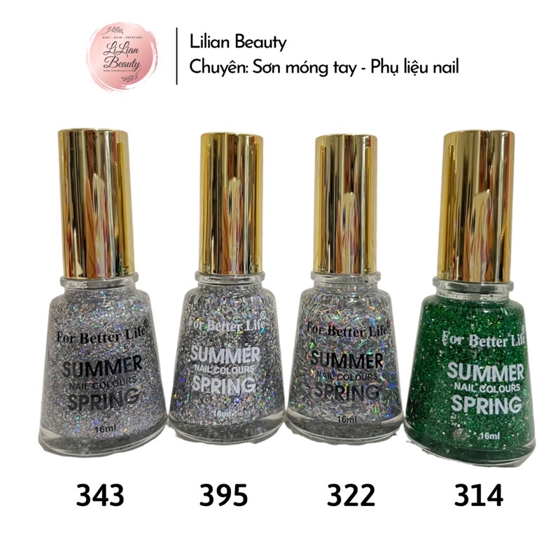 Combo 4 chai sơn móng tay gel lạnh Summer màu đẹp, dễ sử dụng, dung tích 16ml