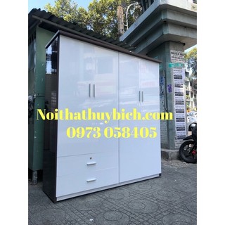 Tủ quần áo nhựa Đài Loan (1m65x180x48)lót lõi Gỗ bản lề+freeship +lắp đặt.