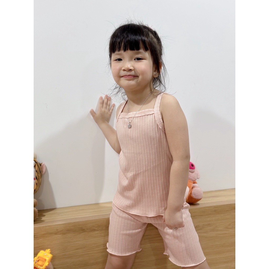 Bộ quần áo cho bé gái MIXOBABY bộ bé gái 2 dây mùa hè chất cotton mát mẻ mặc nhà, bé từ 0-5 tuổi 9-20kg
