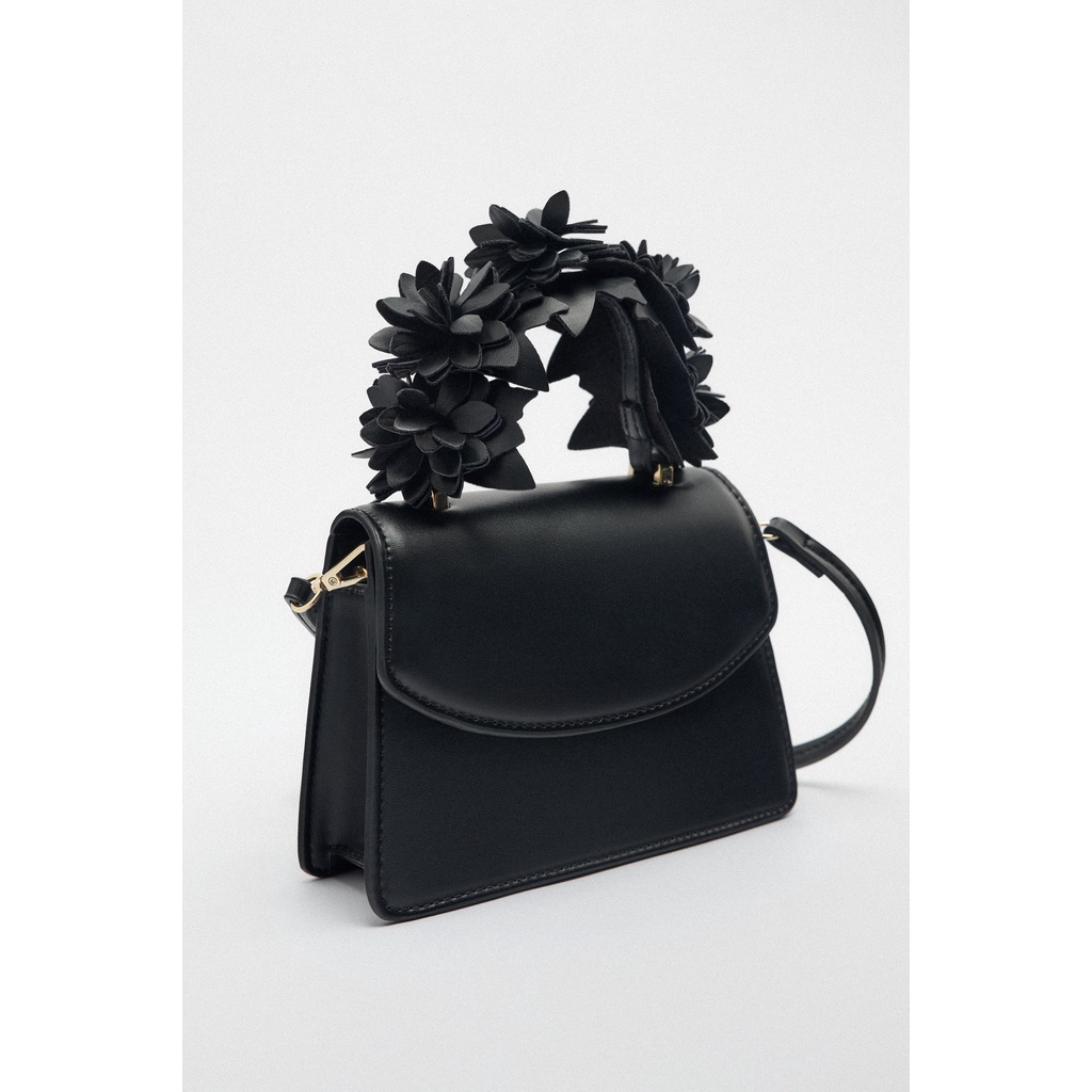 ZARA Đức - Túi xách auth new tag cao cấp chính hãng có sẵn sale mini đeo chéo tím cam đen quai hoa 6078/010