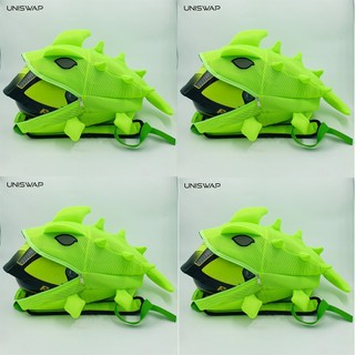 BALO KHỦNG LONG CỠ TRUNG VẢI LƯỚI SIÊU CUTE( màu xanh lá)