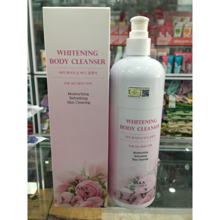 Sữa tắm trắng da hương nước hoa YAKA Whitening Body Cleanser 500ml