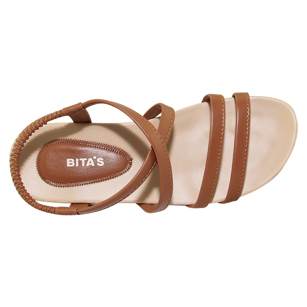 Sandal đế bằng nữ Bita's SYN.271 (Đen + Hồng + Nâu + Trắng)