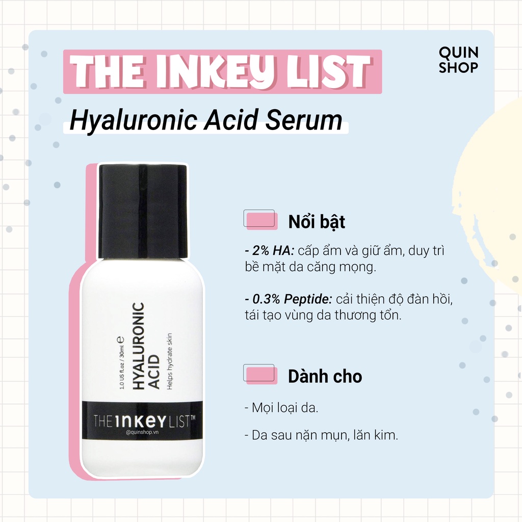 Tinh Chất Dưỡng Ẩm The Inkey List Hyaluronic Acid Serum