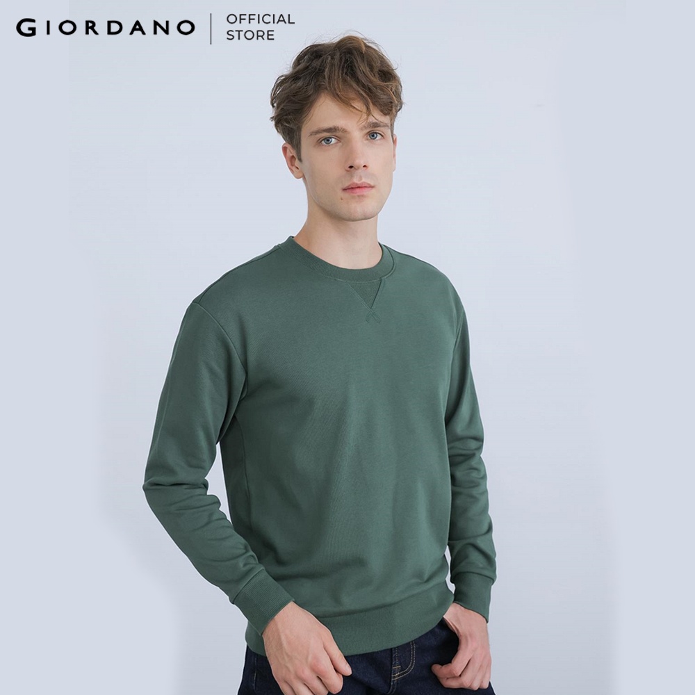 Áo Thun Dài Tay Cổ Tròn Nam Giordano Sweater 01021681