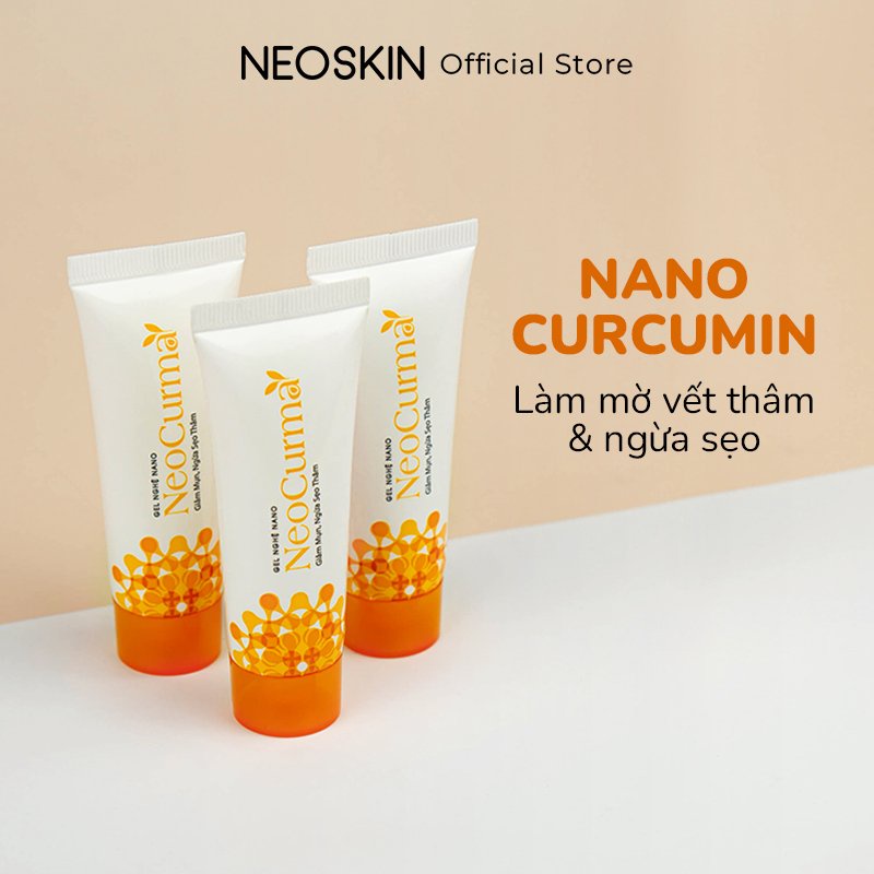 Combo 3 Gel Chấm Mụn Nano Nghệ Mờ Thâm Sẹo Do Mụn Không Gây Vàng Da Hiệu Quả Sau 2 Tuần NEOSKIN 20gr/ Tuýp