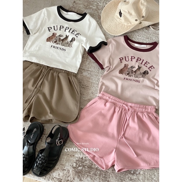 Quần đùi nữ lưng chun chất liệu cotton mềm COMICHOUSE