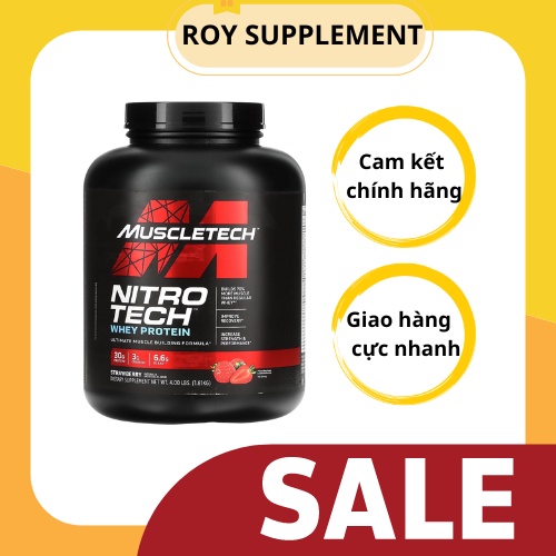 Whey Protein Nitro Tech 4lbs (1.8Kg) - Sữa Tăng Cơ săn chắc Boby