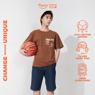 Áo Thun Tay Lỡ Unisex Papaya Had Form Rộng Cotton Phông Nam Oversize Local Brand In Hình