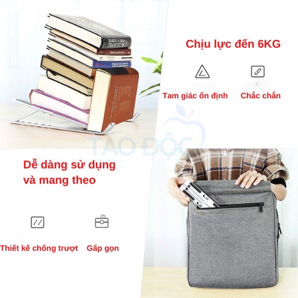Giá đỡ Laptop, máy tính bảng bằng nhôm có thể điều chỉnh được độ cao, đế tản nhiệt kê laptop nhôm | BigBuy360 - bigbuy360.vn