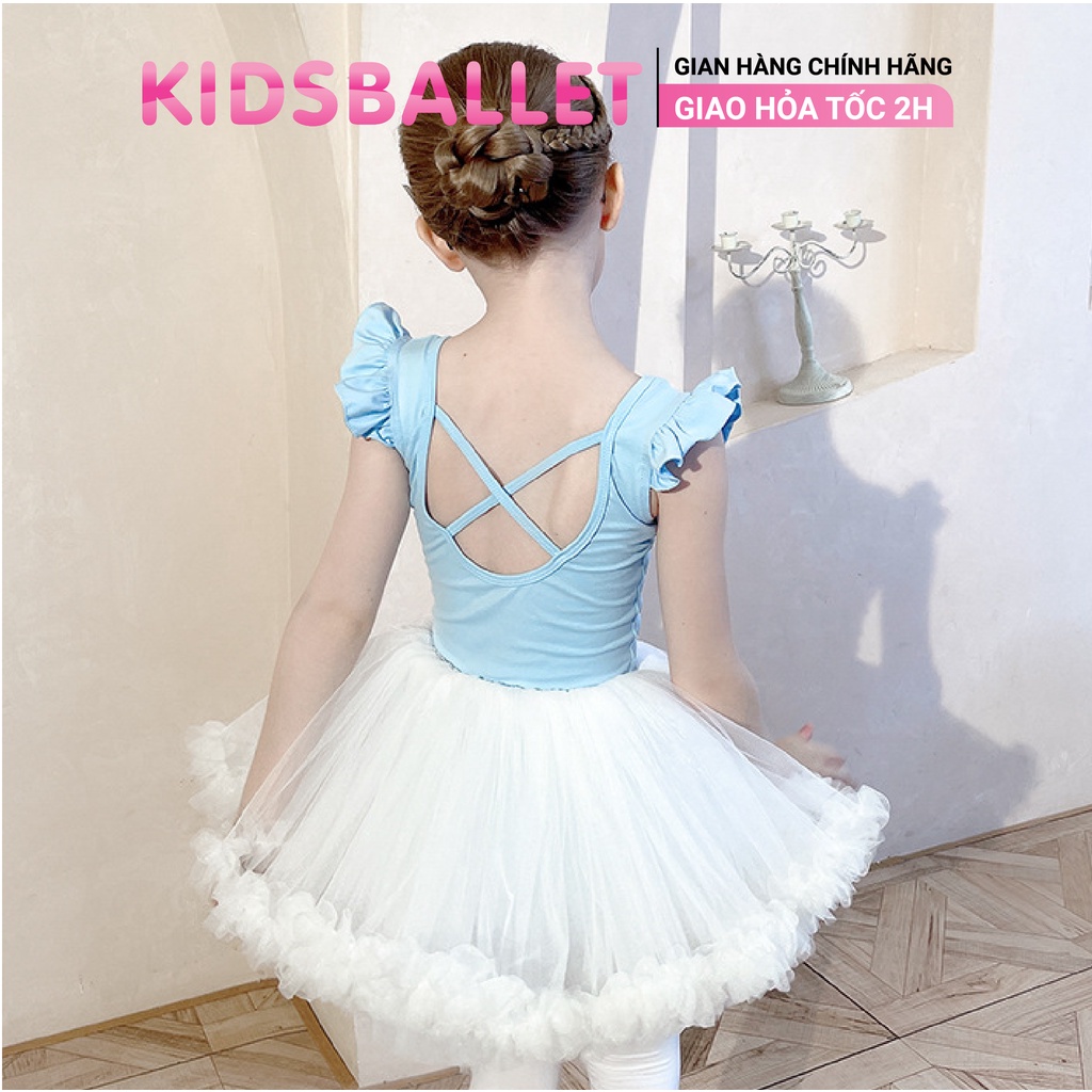 Váy Múa Ba Lê Cộc Tay Dài Tay Binnashi Đầm Múa Cho Bé