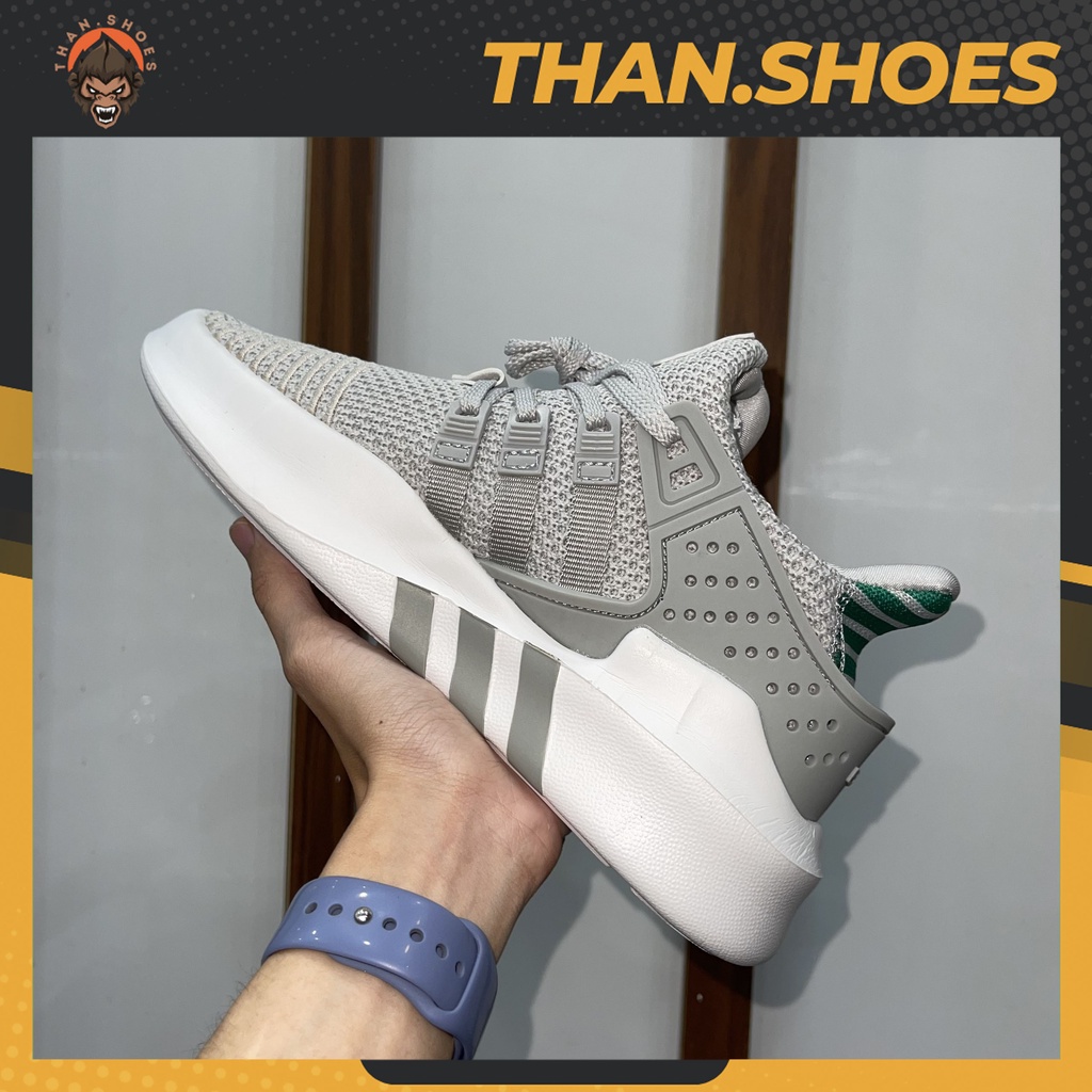 Giày EQT Basketball Adv Running Grey Ash Green, EQT Xám Xanh Lá Than.Shoes - Than.Shoes