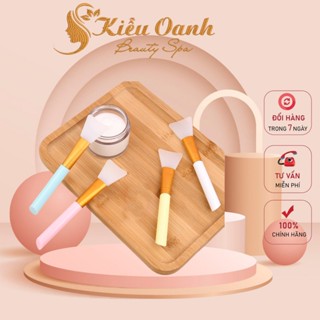 Chổi Silicol, Bộ Bát Thìa Chổi Đắp Mặt Nạ - Bát Silicon Sịn
