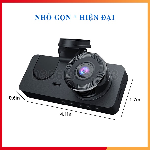 Camera Hành Trình Ô Tô A5 FullHD 1080P 03 Camera Kép Trước Sau Và Trong Xe - Nhiều Tính Năng Thông Minh