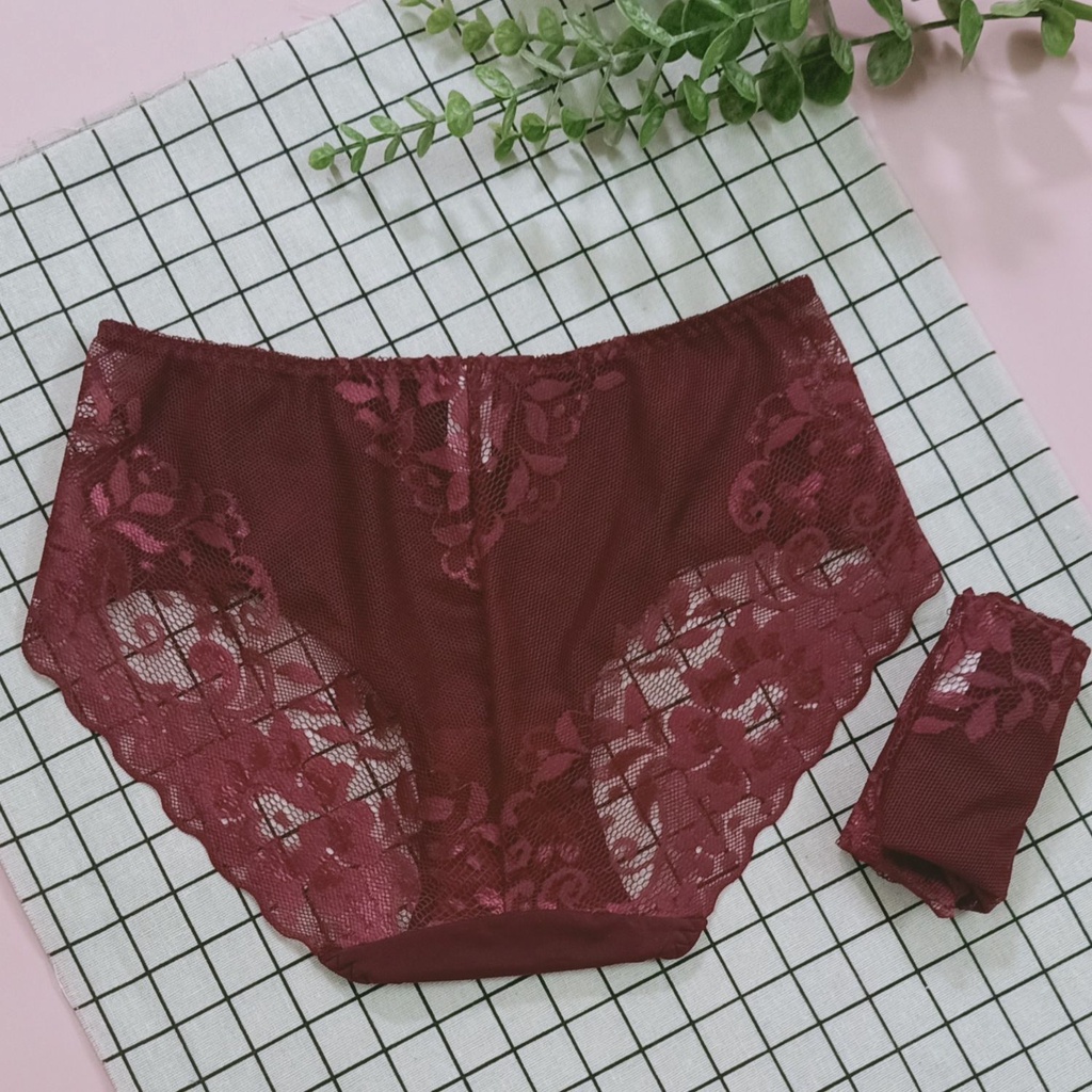 [BST mới] Combo 4 quần lót nữ Vicci 104 lưng vừa, phối ren mỏng thân sau sexy nhiều màu