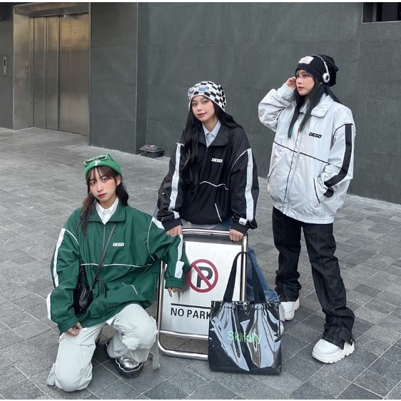 Áo khoác dù Line Track Jacket DEGO 2 lớp cao cấp , Áo khoác local brand 001