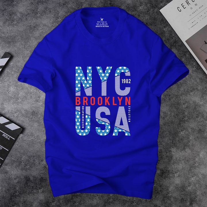 Áo thun nam cổ tròn Depstyle PT157 vải cotton 4 chiều mịn đẹp