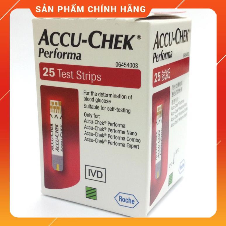 Que thử đường huyết Accu-chek Performa 25-50 que