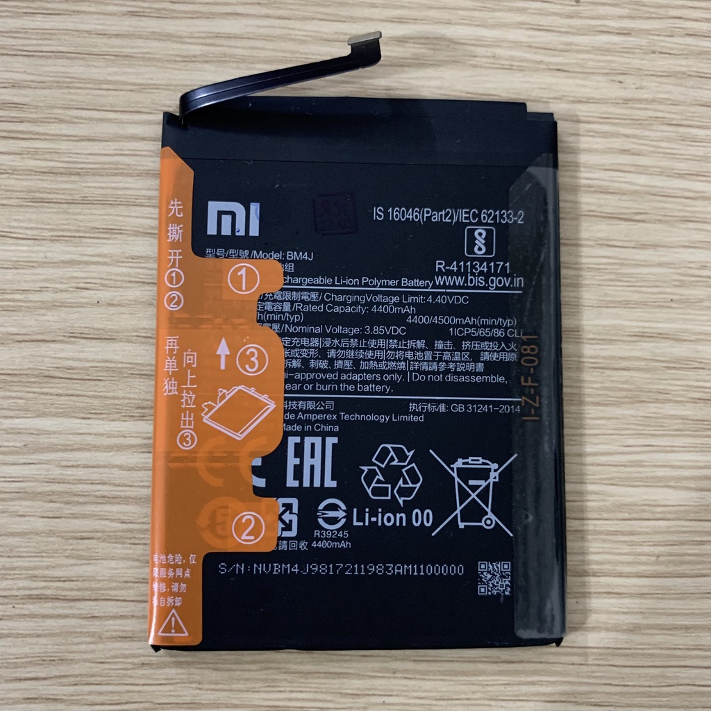 Pin thay thế cho Xiaomi Redmi Note 8 Pro - BM4J - dung lượng 4400mah