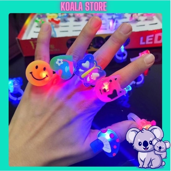 Nhẫn Phát Sáng Nhiều Hình Cute Cho Bé, Đồ Chơi Trẻ Em Rẻ Đẹp