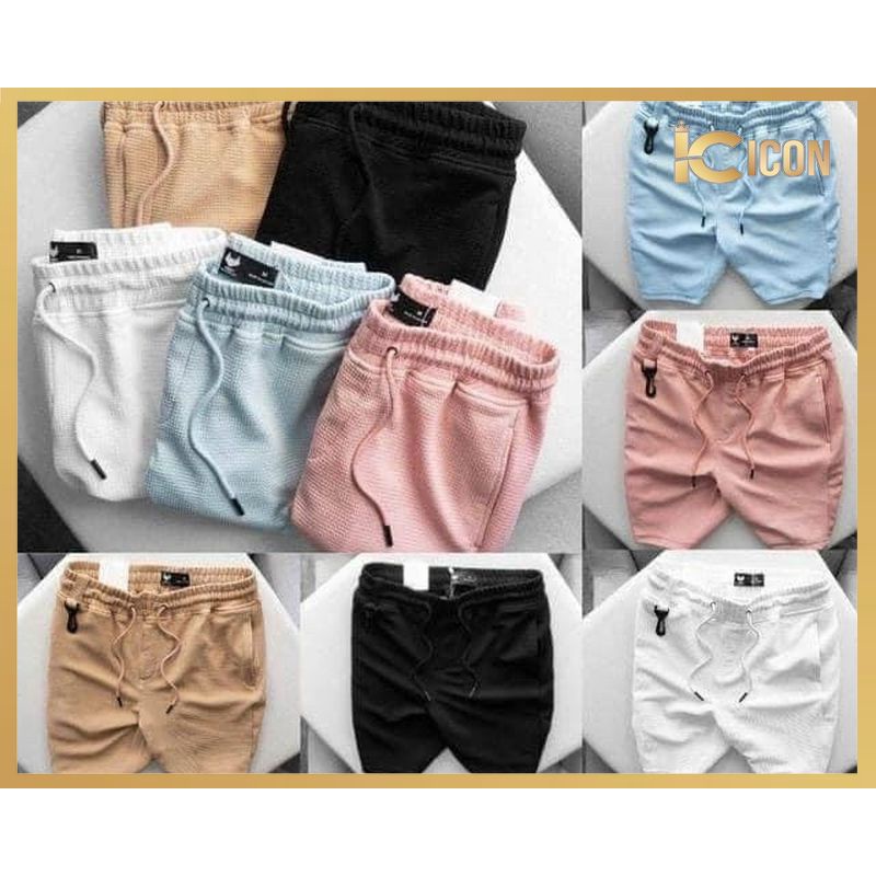 Quần Đùi Nam vải Xốp Thái sợi dệt cao cấp, Quần Short Nam thể thao co dãn thoáng mát QD02 - ICON