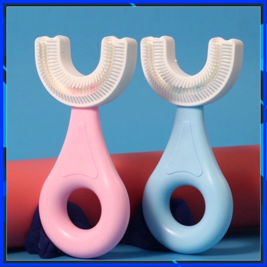 [Tổng Kho] Bàn chải đánh răng chữ U cho bé từ 2 đến 6 tuổi, vệ sinh răng miện silicon