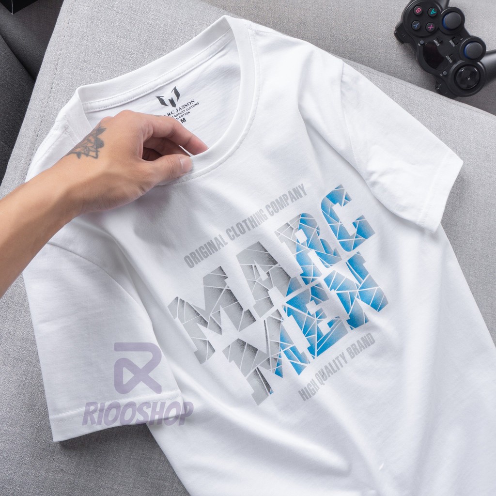 Áo phông nam cotton, áo thun nam cổ tròn đẹp tay ngắn vải dày mịn mát màu trắng đen vnxk RIOOSHOP RTX098