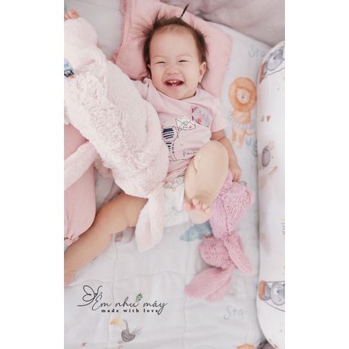 Nệm chống thấm Tencel cao cấp 100% thiên nhiên dành cho bé sơ sinh và bé nhỏ nằm ngủ, mang đi học