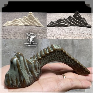 Mô Hình Cây Cầu, Núi Đá Cổ Bằng Gốm Sứ Trang Trí Tiểu Cảnh, Cây Bonsai, Cây Cảnh, Hòn Non Bộ, Hồ Thủy Sinh, Lũa