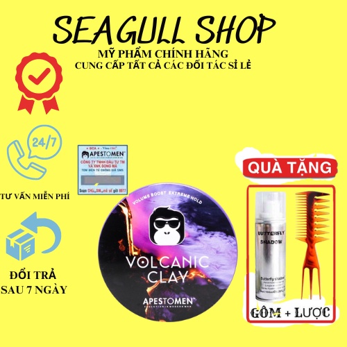 Sáp Vuốt Tóc Apestomen Volcanic Clay 80g tem SMS tại SEAGULL STORE