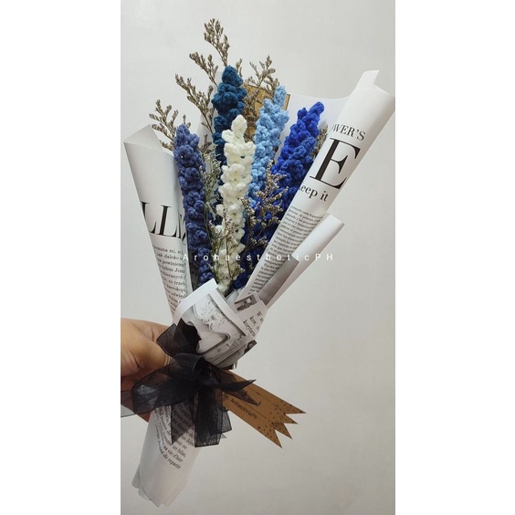 Bó hoa lavender bằng len handmade làm quà tặng ý nghĩa