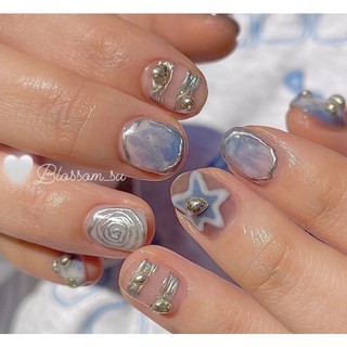 Nailbox thiết kế ( Xanh loang vẽ metal )