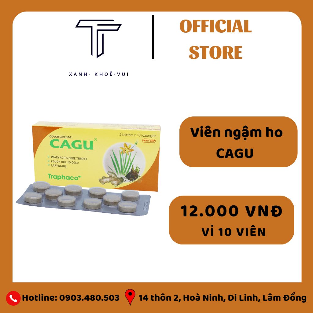 Kẹo ngậm ho CAGU hộp 2 vỉ x 10 viên